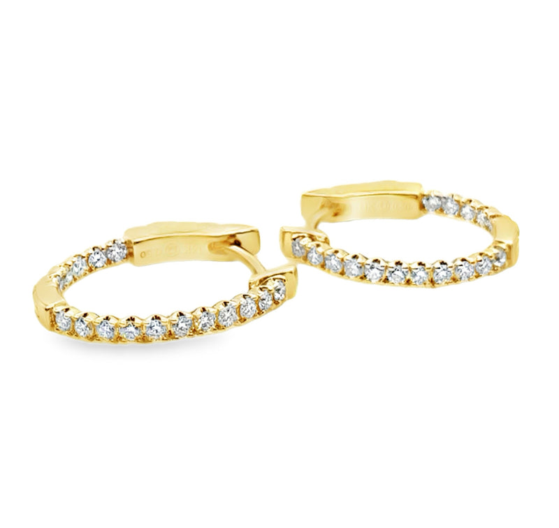 14K YELLOW GOLD DIAMOND EARRINGS  #150-00558