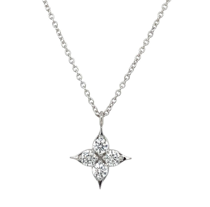 14K WHITE GOLD DIAMOND NECKLACE