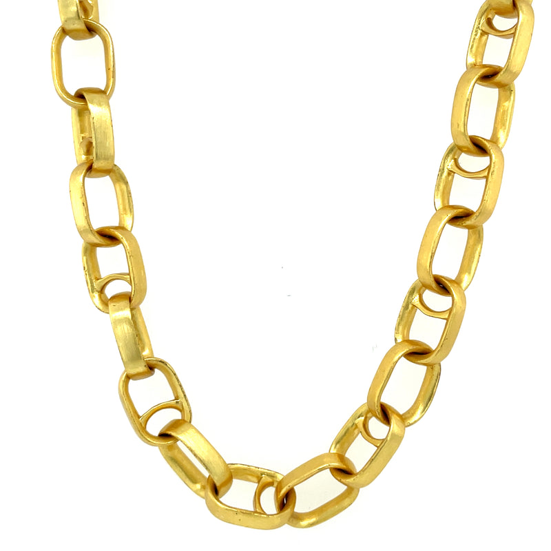22K YELLOW GOLD PLATED BRASS NECKLACE