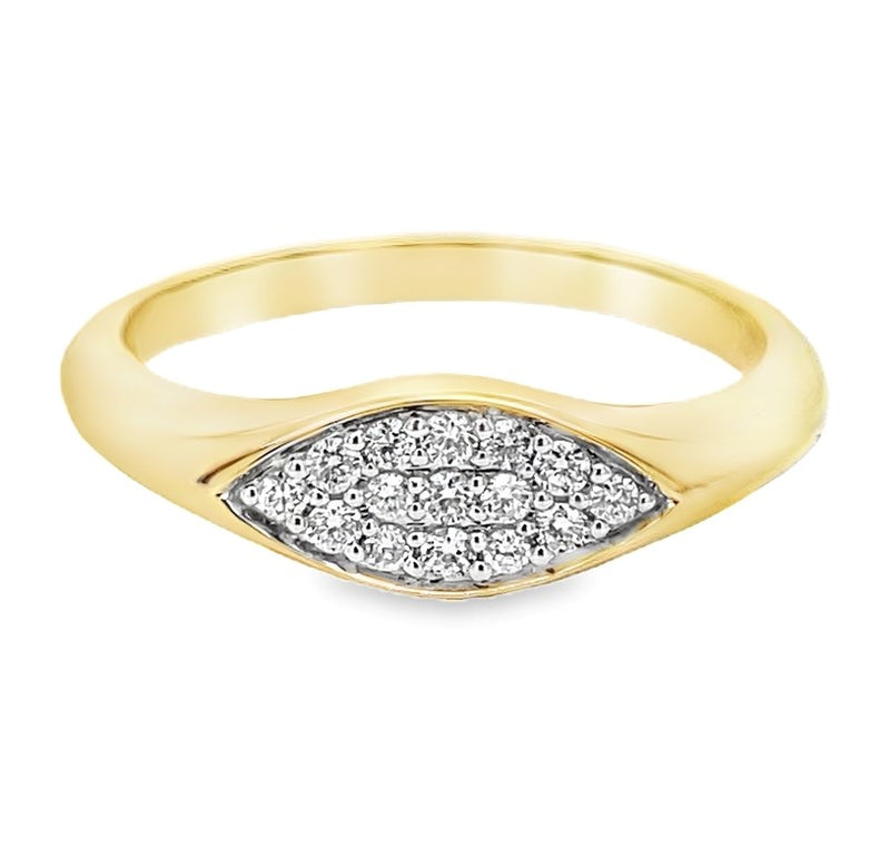 14K YELLOW GOLD DIAMOND RING  #110-00121