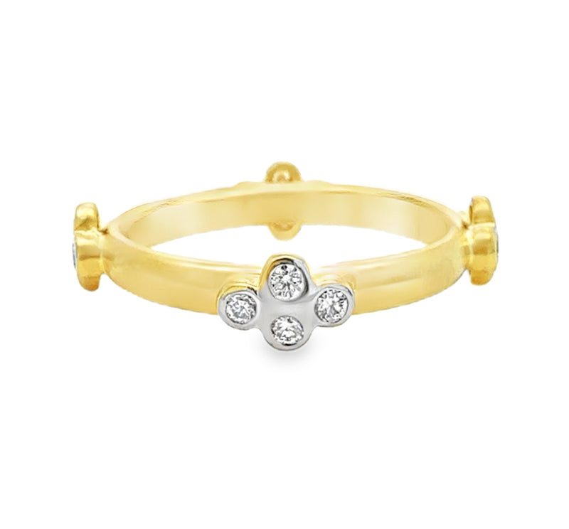 14K YELLOW GOLD DIAMMOND RING   #110-00180