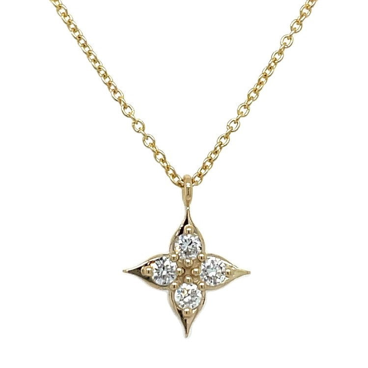 14K YELLOW GOLD DIAMOND NECKLACE