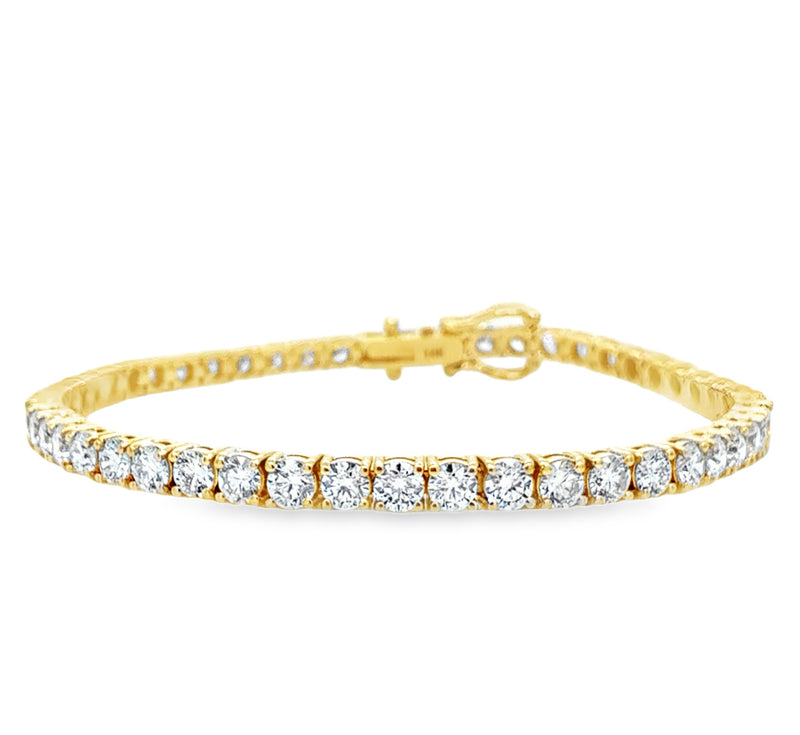 14K YELLOW GOLD DIAMOND BRACELET  #170-00201
