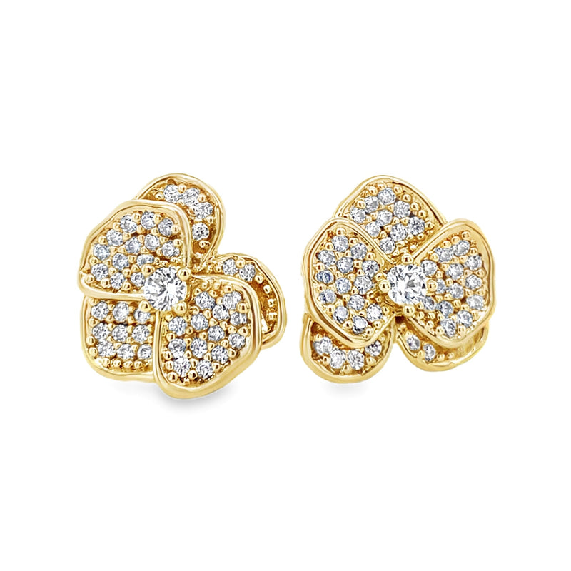YELLOW GOLD PLATED EARRINGS  #806-00662