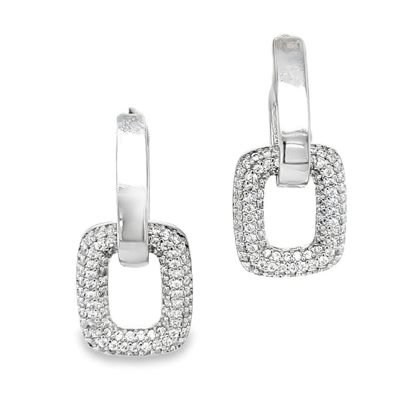 RHODIUM PLATED EARRINGS  #806-00624