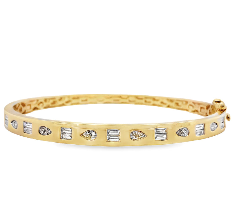 14K YELLOW GOLD DIAMOND BRACELET  #170-00125