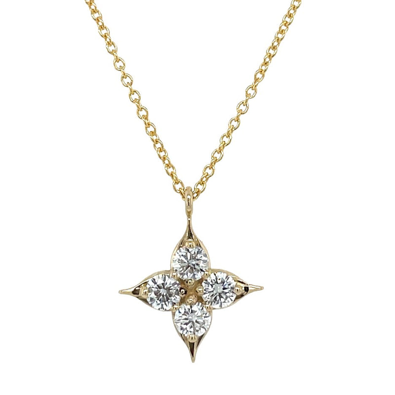 14K YELLOW GOLD DIAMOND NECKLACE