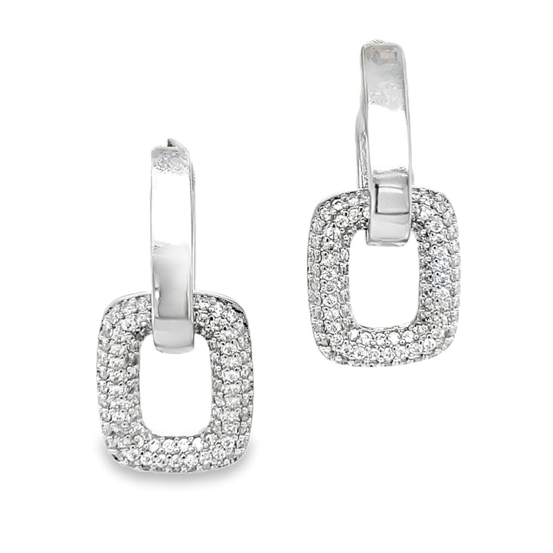 RHODIUM PLATED EARRINGS  #806-00625