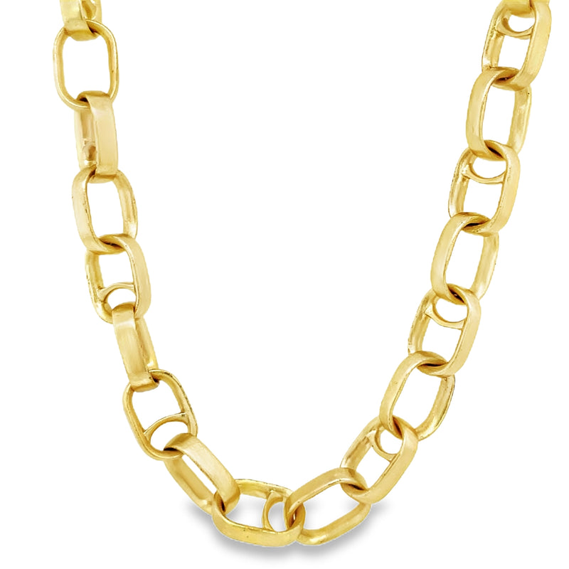22K YELLOW GOLD PLATED BRASS NECKLACE  #805-00020
