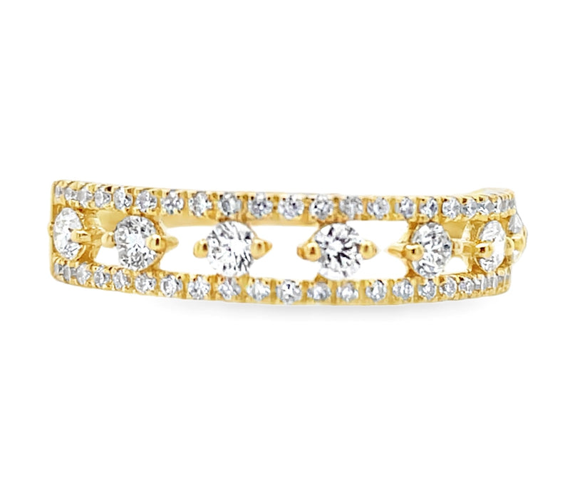 18K YELLOW GOLD DIAMOND RING   #130-00265