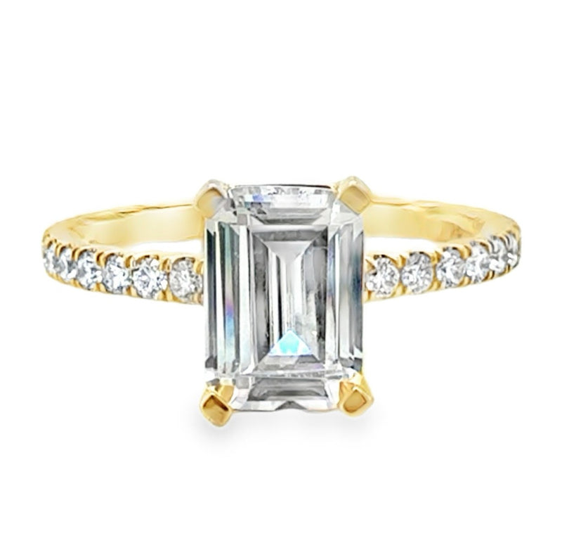 14K YELLOW GOLD DIAMOND SEMI-MOUNT RING  #140-00045