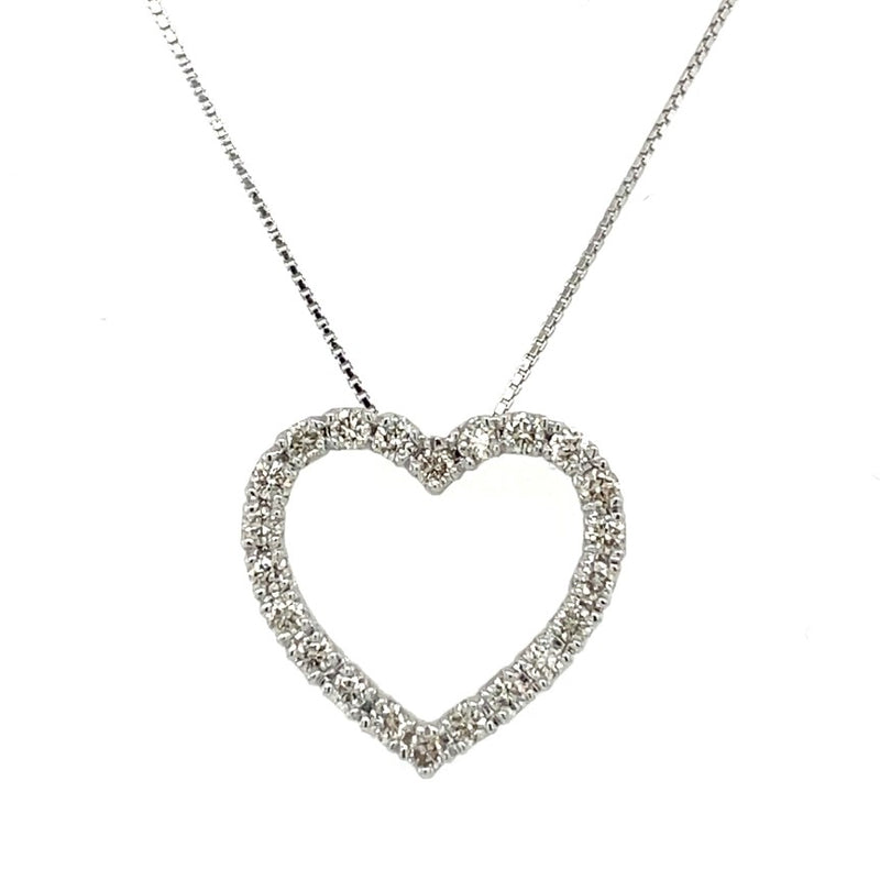 14K WHITE GOLD DIAMOND NECKLACE