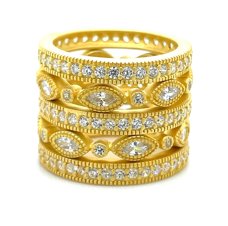 GOLD PLATED STERLING SILVER STACK RINGS