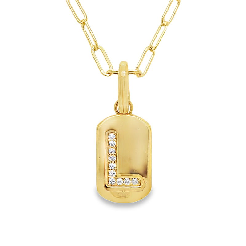 GOLD PLATED INITIAL NECKLACE  #805-00434