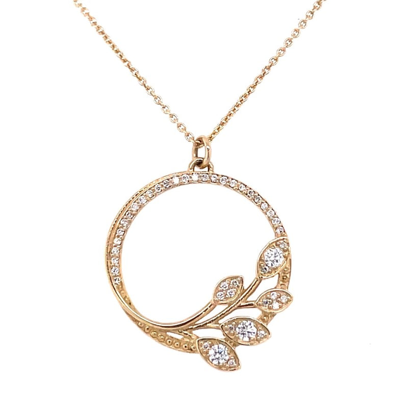 14K YELLOW GOLD DIAMOND NECKLACE