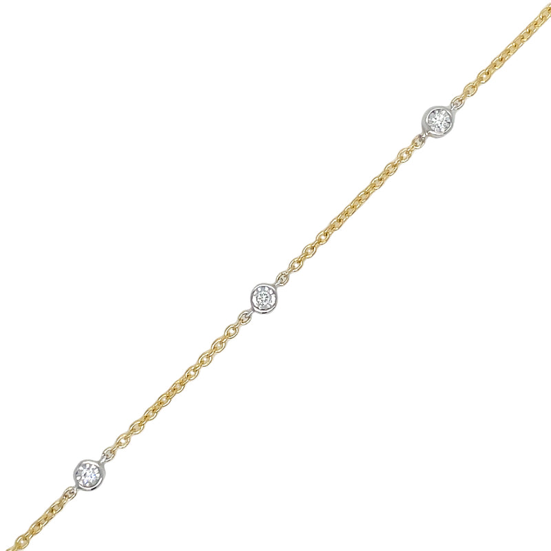 14K YELLOW GOLD DIAMOND BRACELET