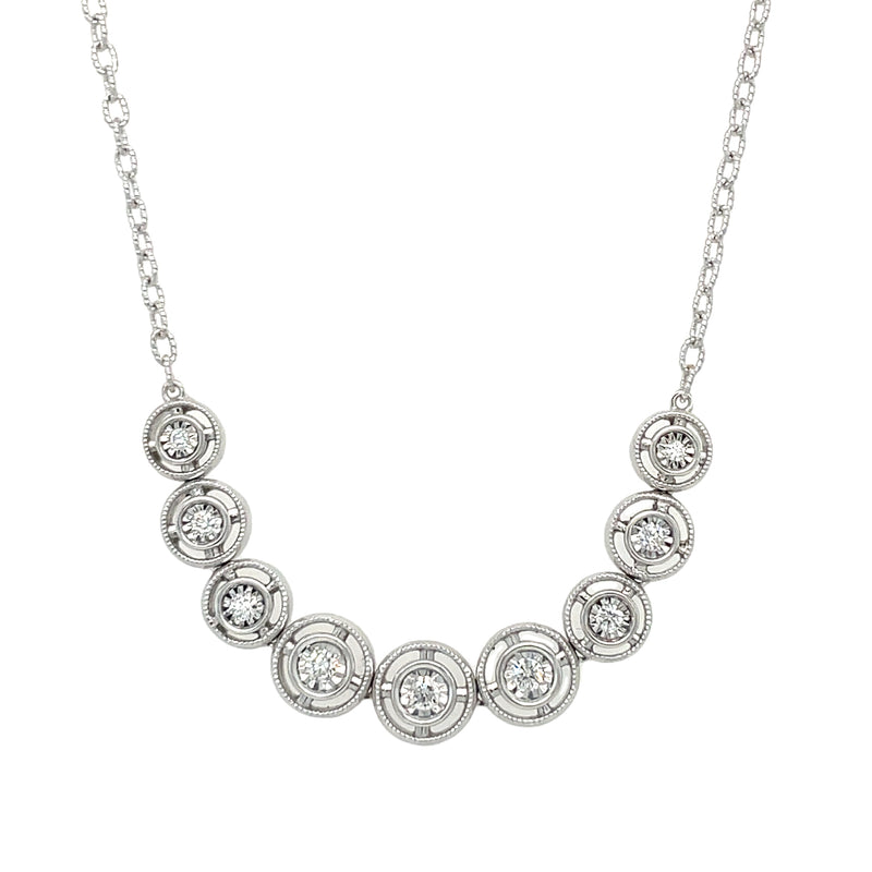 14K WHITE GOLD DIAMOND NECKLACE