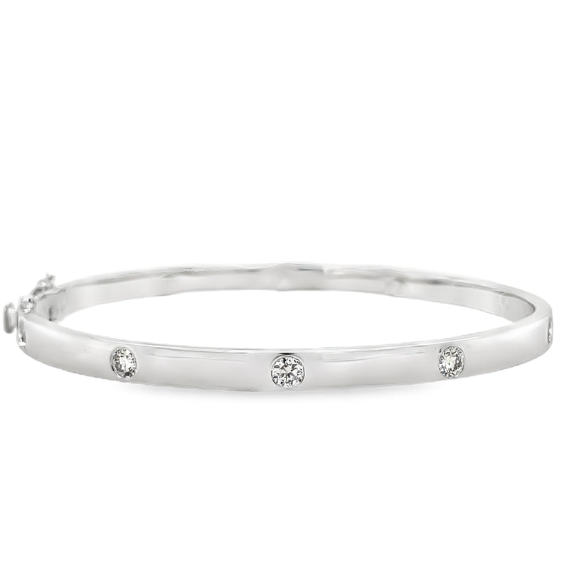 14K WHITE GOLD DIAMOND BRACELET  #170-00037
