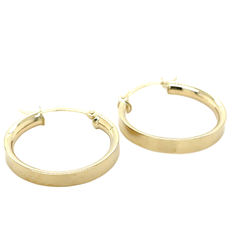 14K YELLOW GOLD HOOP EARRINGS