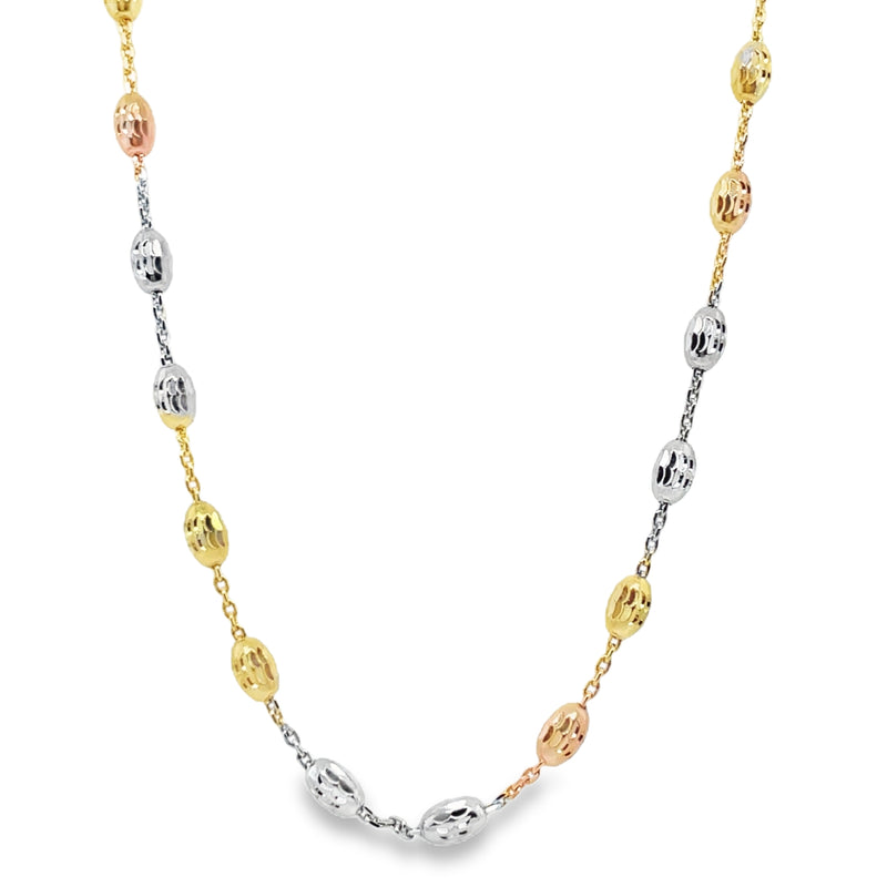 ROSE AND GOLD PLATED STERLING SILVER NECKLACE  #600-00335