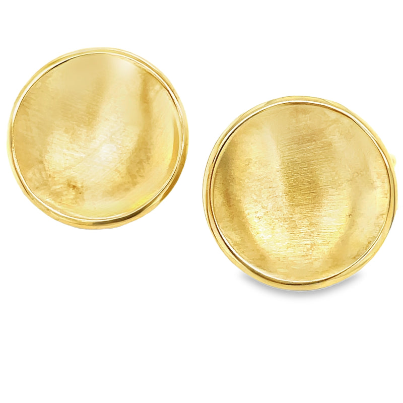 22K YELLOW GOLD PLATED BRASS EARRINGS  #806-00038