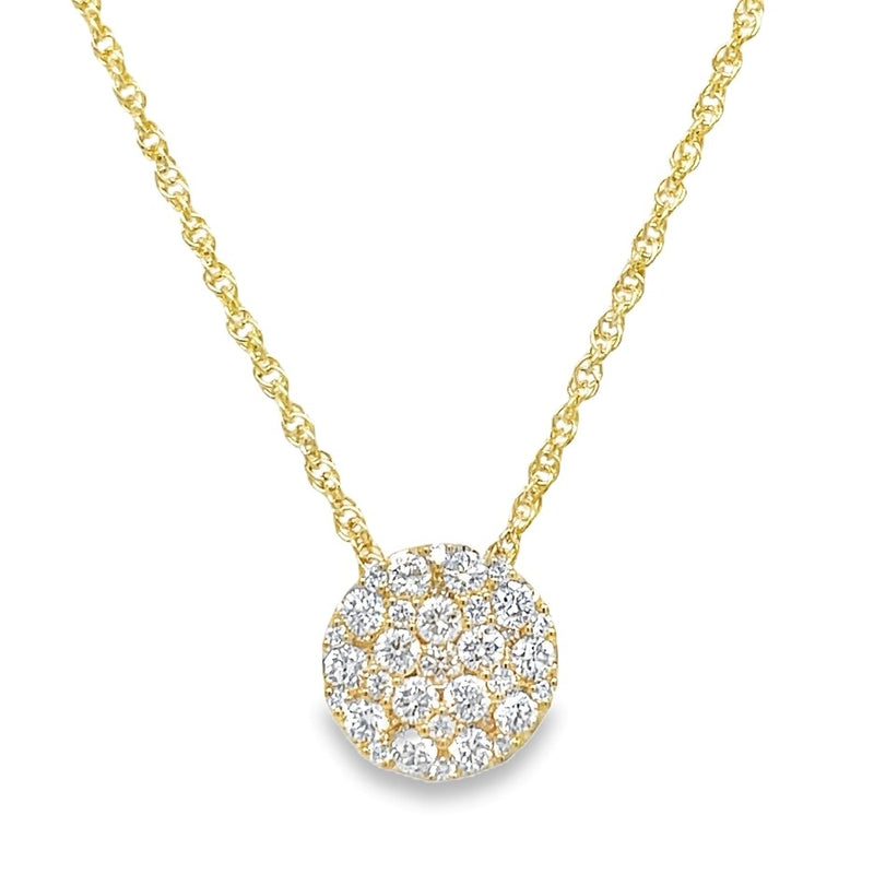 14K YELLOW GOLD DIAMOND NECKLACE  #165-00183