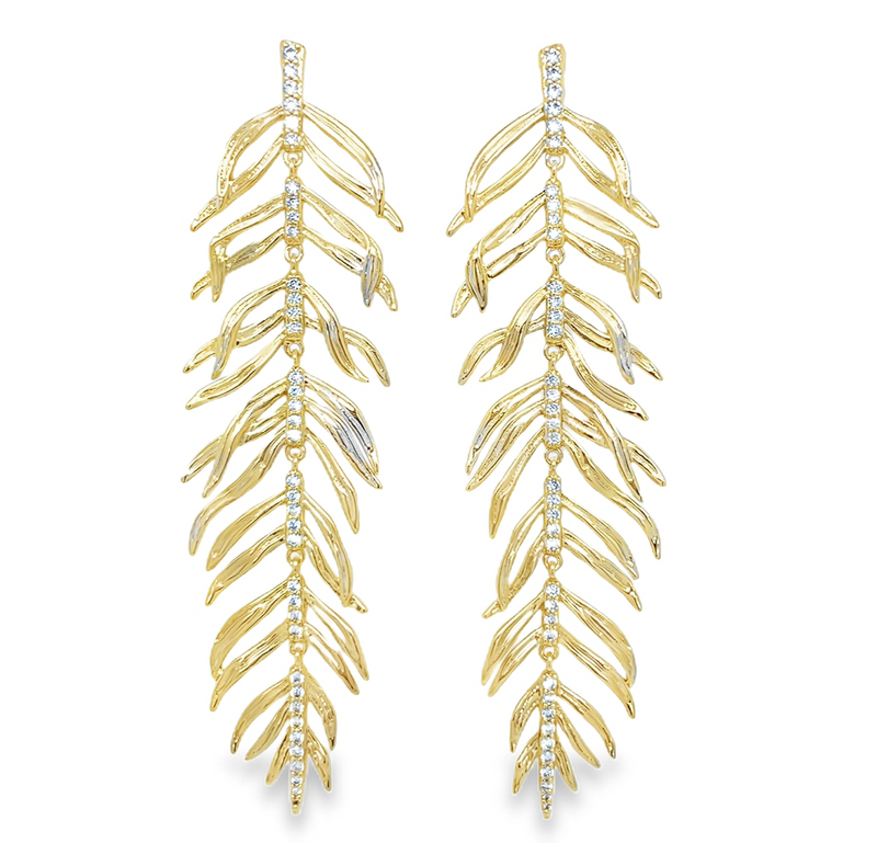 YELLOW GOLD PLATED EARRINGS