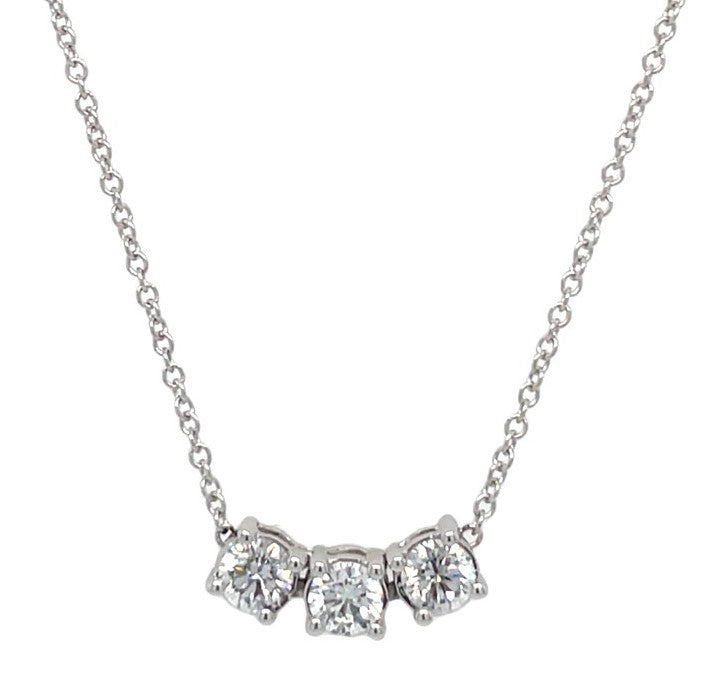 14K WHITE GOLD DIAMOND NECKLACE  #165-00216