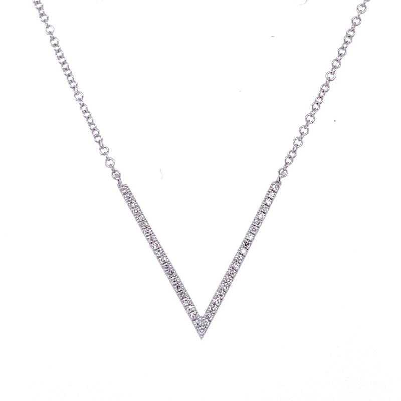 14K WHITE GOLD DIAMOND NECKLACE