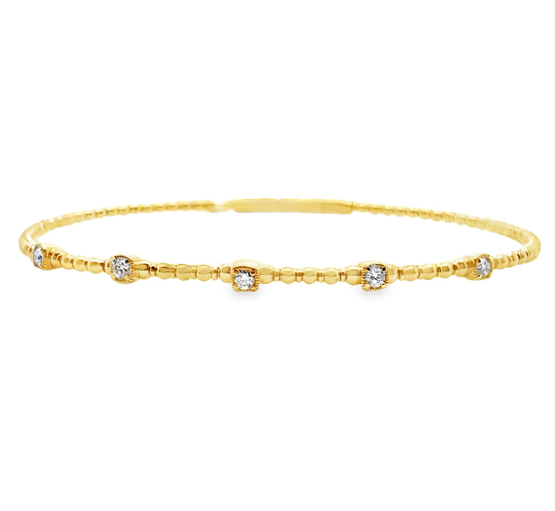 14K YELLOW GOLD DIAMOND BRACELET  #170-00186