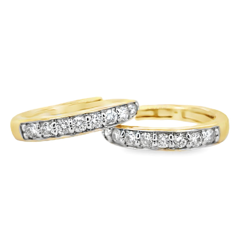 14K YELLOW GOLD DIAMOND EARRINGS  #150-00490