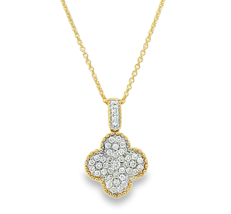 14K YELLOW GOLD DIAMOND NECKLACE  #160-00374