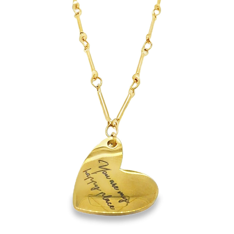 GOLD PLATED STAINLESS STEEL NECKLACE  #805-00767