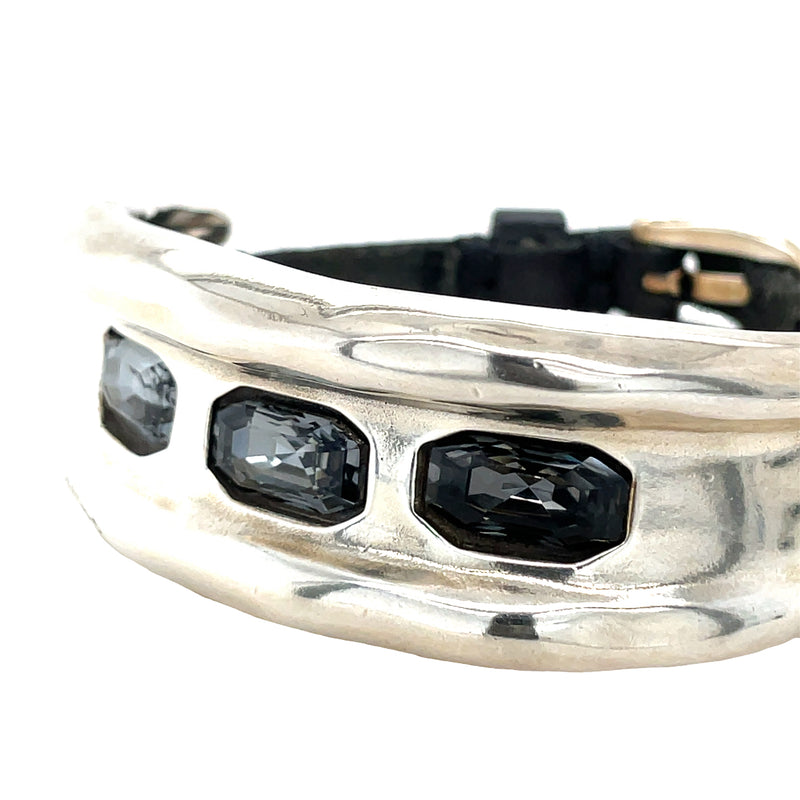 SILVER PLATED MIXED METAL BRACELET