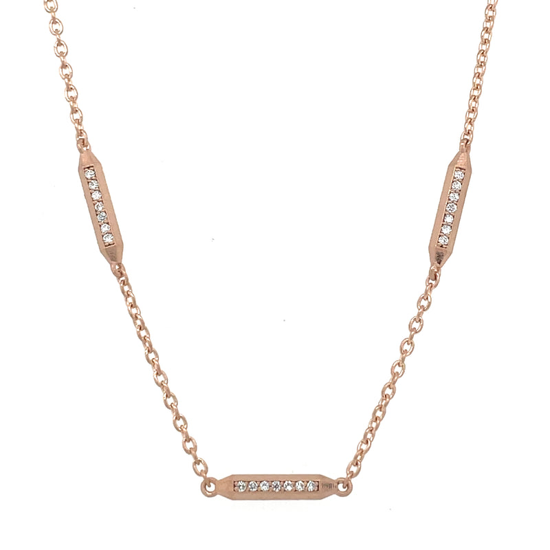 14K ROSE GOLD DIAMOND NECKLACE