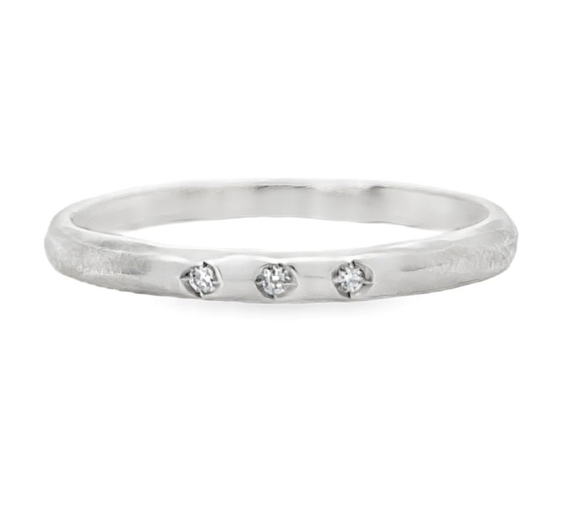 STERLING SILVER DIAMOND BAND  #130-00094