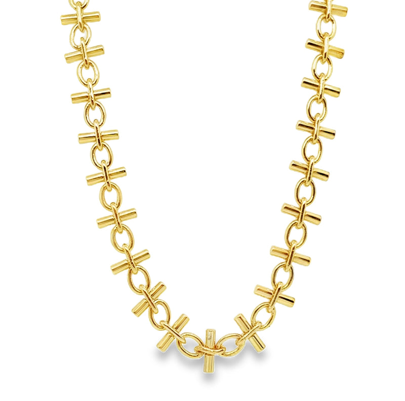 GOLD PLATED BAR NECKLACE  #805-00753