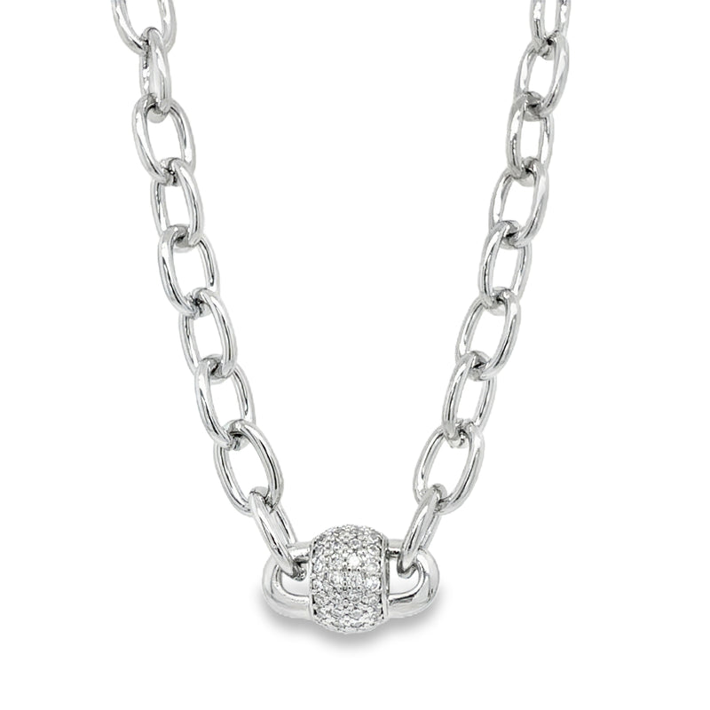 RHODIUM PLATED NECKLACE  #805-00747