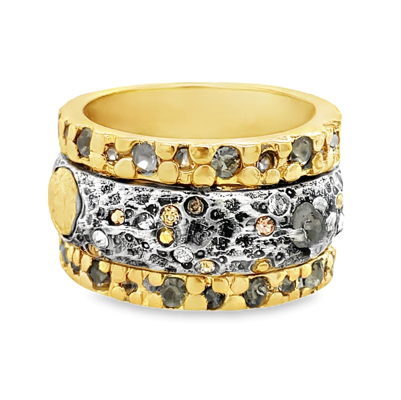24K GOLD PLATED BRASS RING  #808-00030