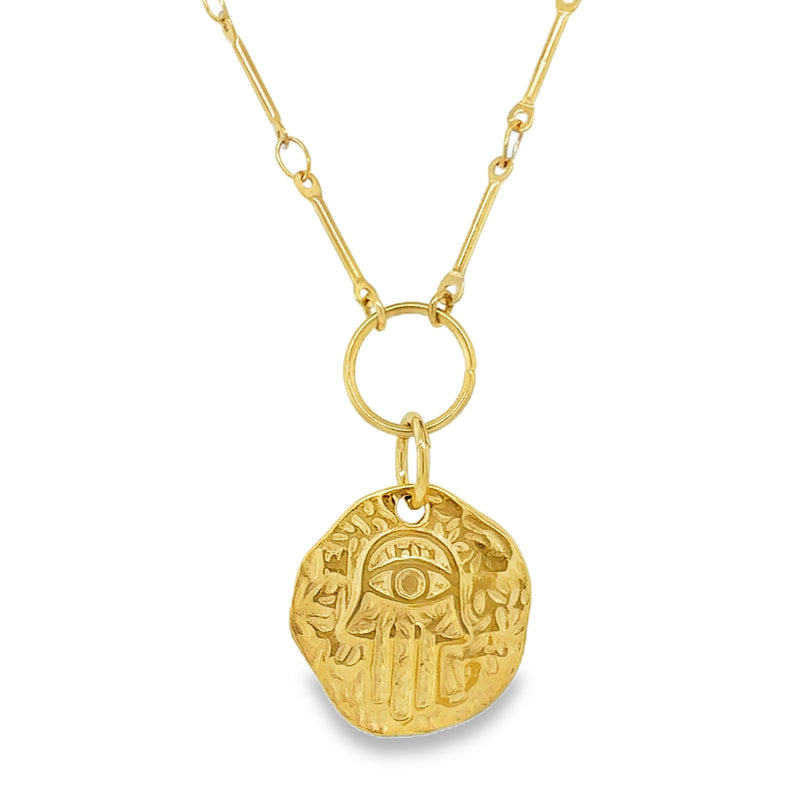 GOLD PLATED STAINLESS STEEL NECKLACE   #805-00890