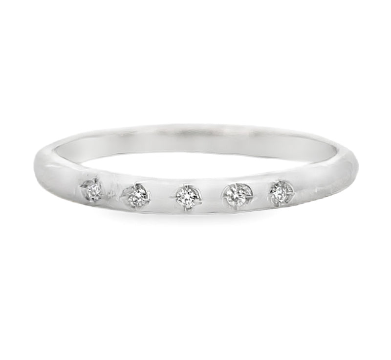 STERLING SILVER DIAMOND RING  #130-00096