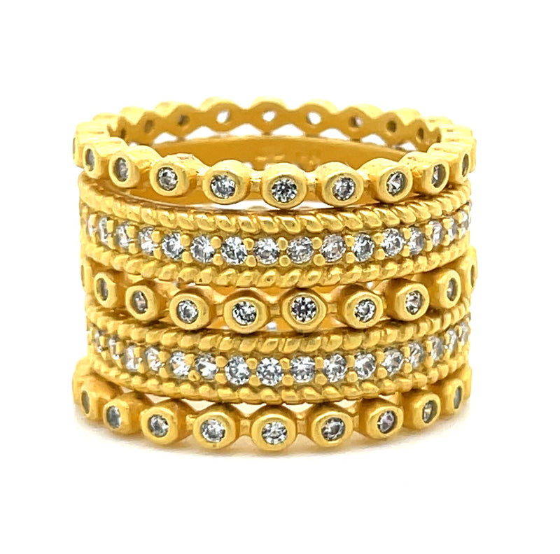 GOLD PLATED STERLING SILVER STACK RING