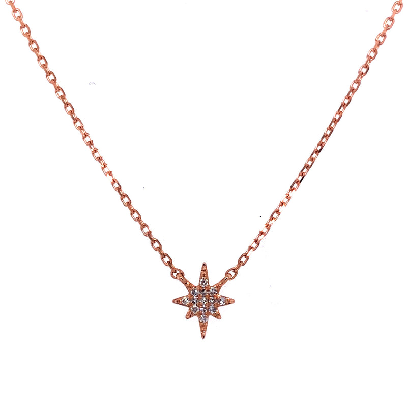 14K ROSE GOLD DIAMOND NECKLACE