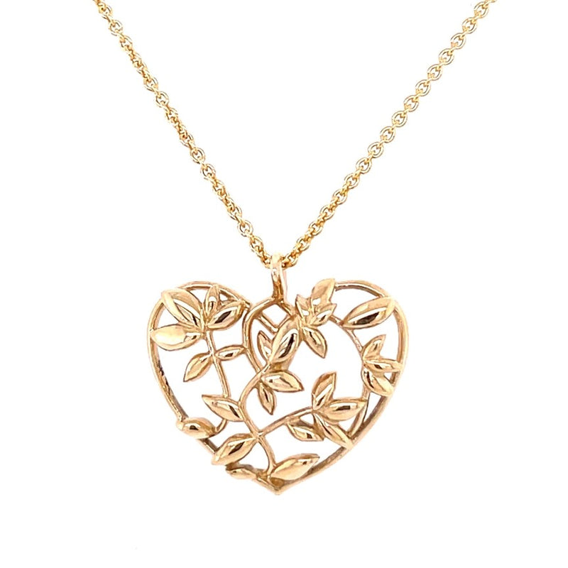 14K YELLOW GOLD HEART NECKLACE