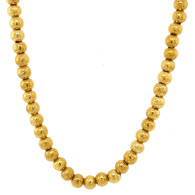 22K YELLOW GOLD PLATED BRASS NECKLACE