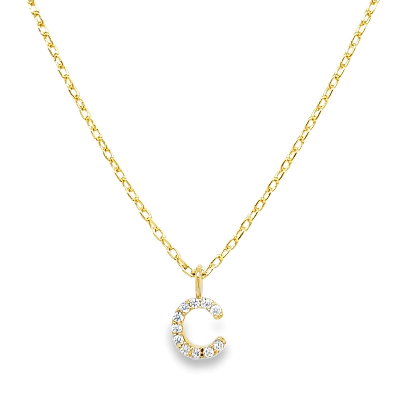 GOLD PLATED INITIAL NECKLACE  #805-00408
