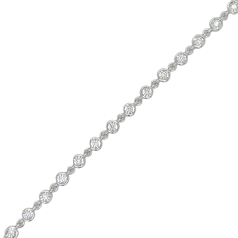 14K WHITE GOLD DIAMOND BRACELET