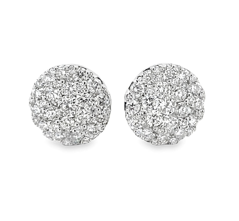 14K WHITE GOLD DIAMOND EARRINGS  #150-00196