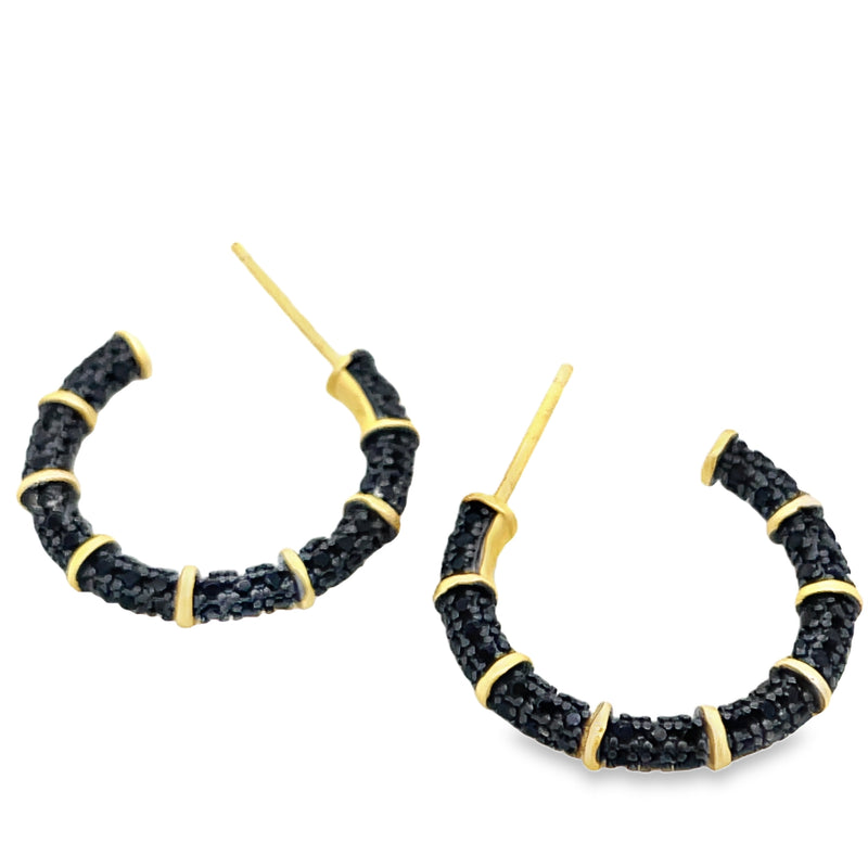 GOLD PLATED SILVER EARRINGS  #645-00235