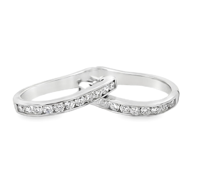 14K WHITE GOLD DIAMOND EARRINGS  #150-00476